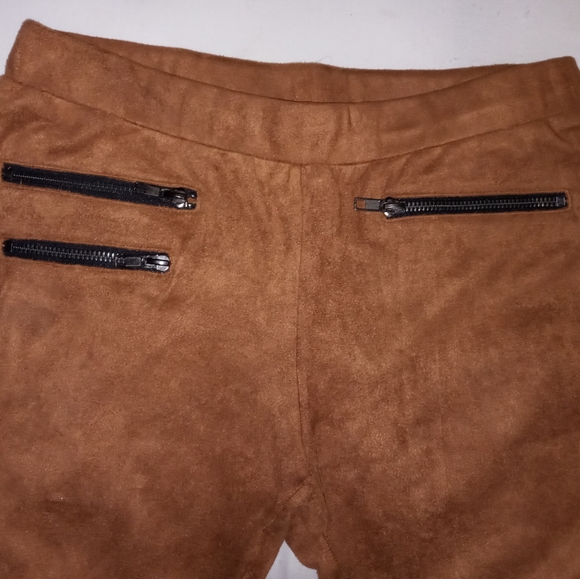 Sugarlips Pants - Faux suede stretchy leggings